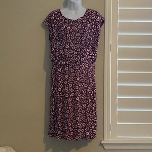 Loft elastic waist cap sleeve Dress